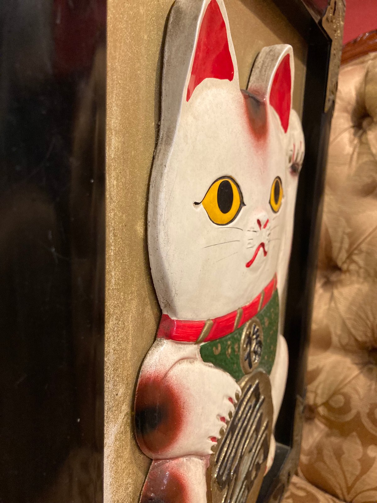 Vintage Japan レトロ　招き猫　壁掛け　アンティーク 招き猫 レトロ ヴィンテージ 骨董 アンティーク 貯金箱 アンティーク雑貨