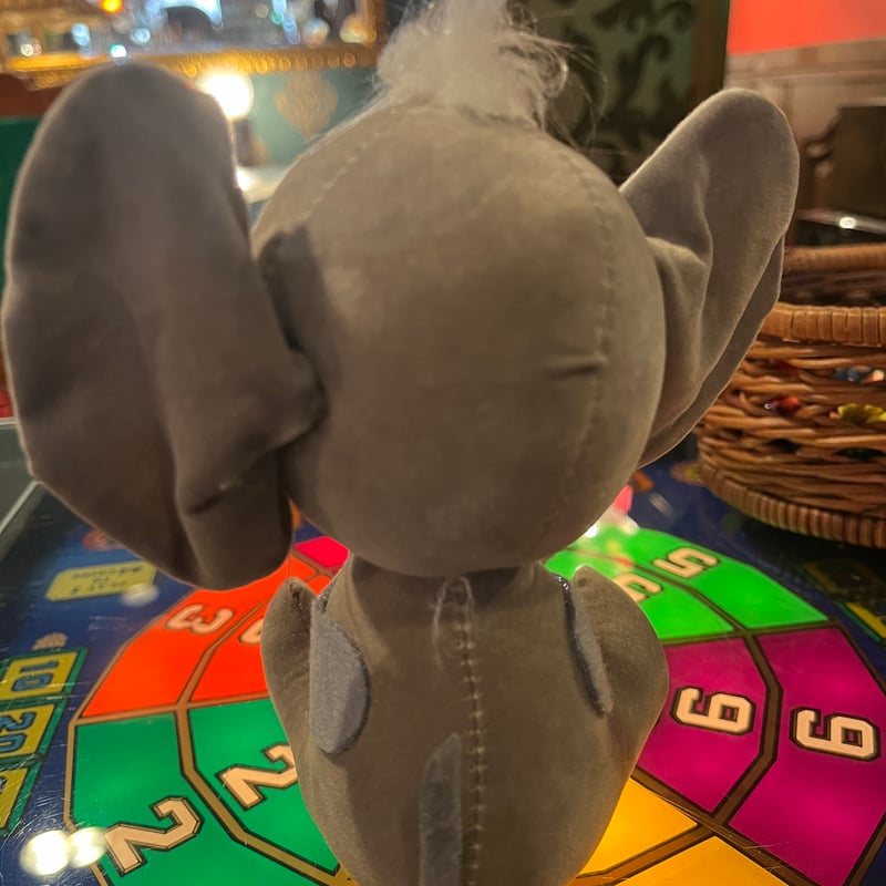 昭和のお人形 チーズを持ったねずみさん （グレー） | アンティーク