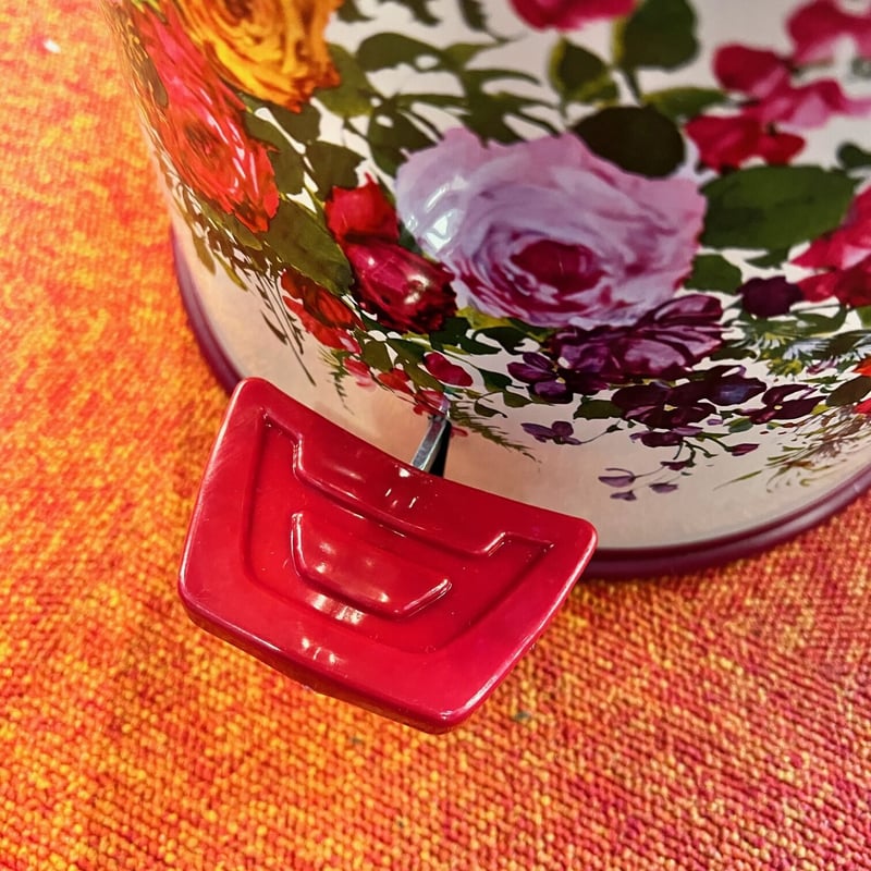 ○ママポット レトロ花柄ゴミ箱 デットストック品 箱有り