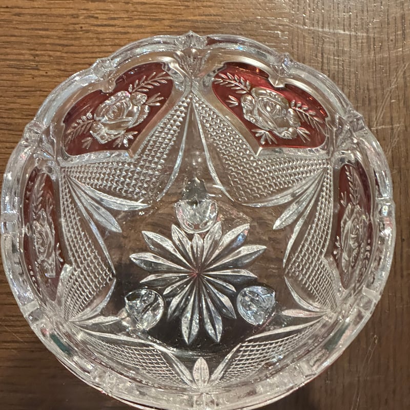 ホフバウアー（HOFBAUER) クリスタルキャンディポットドイツ製