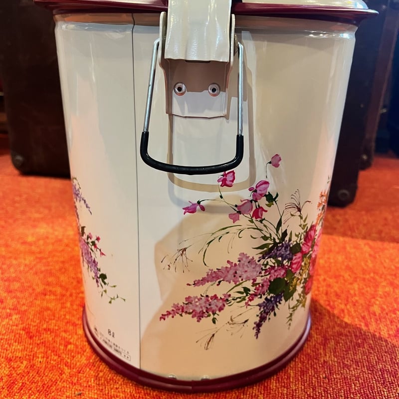 ○ママポット レトロ花柄ゴミ箱 デットストック品 箱有り