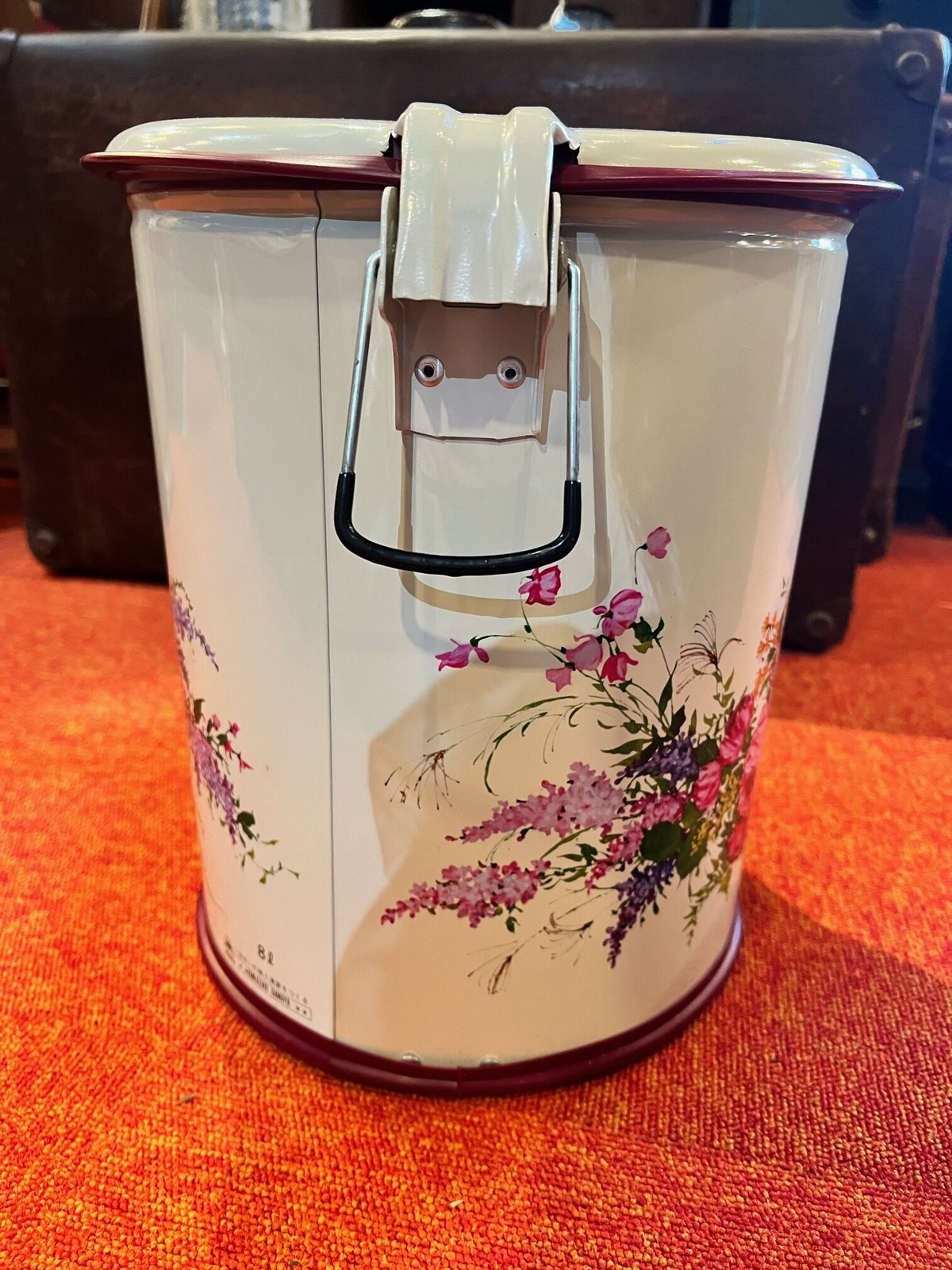 ○ママポット レトロ花柄ゴミ箱 デットストック品 箱有り ○ママポット レトロ花柄ゴミ箱 デットストック品 箱有り
