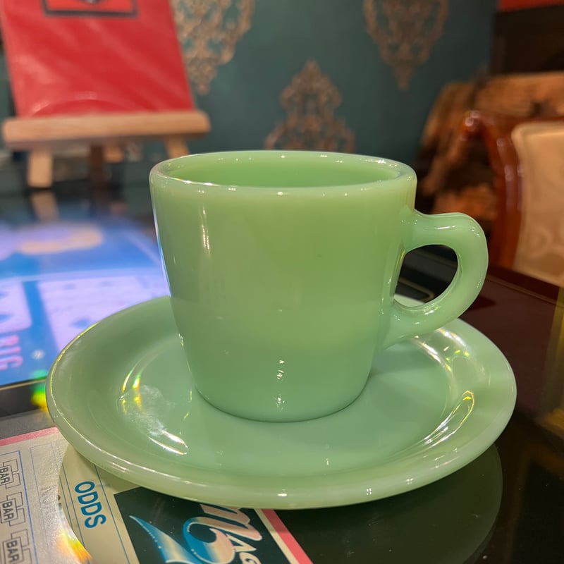 Fire-King ファイヤーキング ジェダイ ストレートカップ＆ソーサ