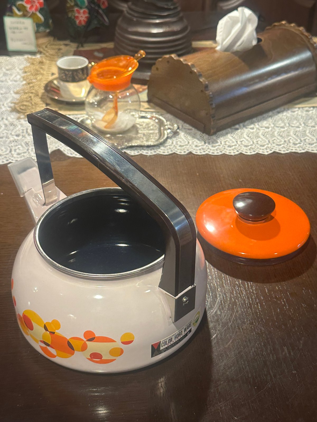 昭和レトロ マルビシ ホーローケトル | アンティーク家具と喫茶