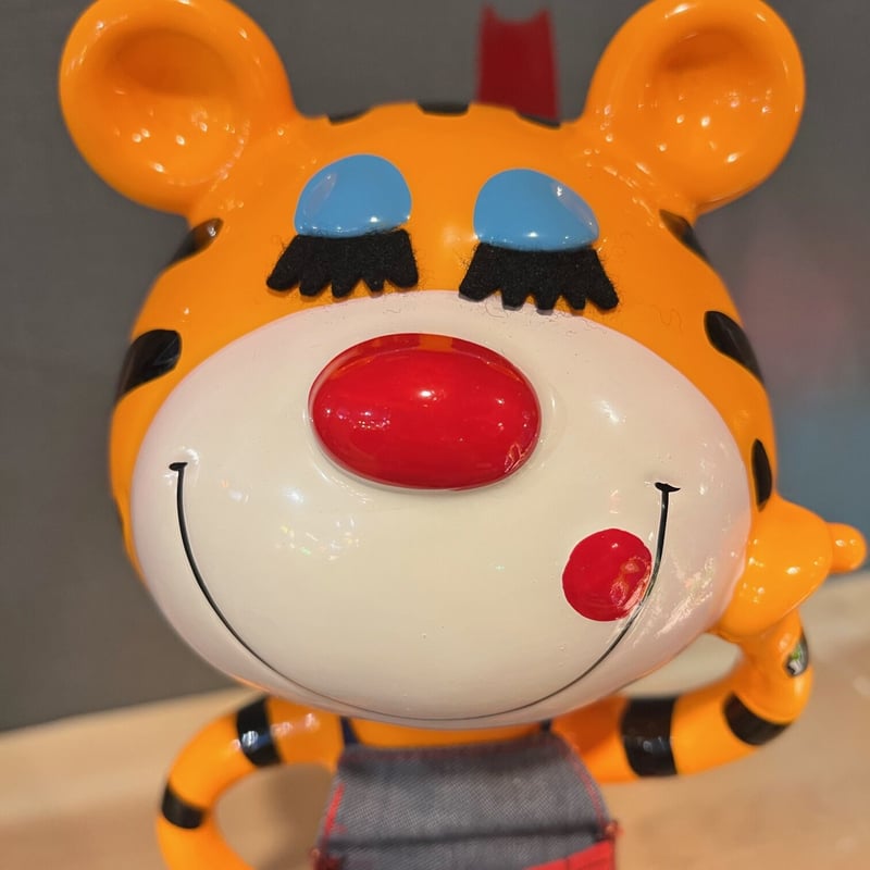 ☆○昭和レトロなトラの靴べら入れ（箱有り）/ポップな顔がたまんない