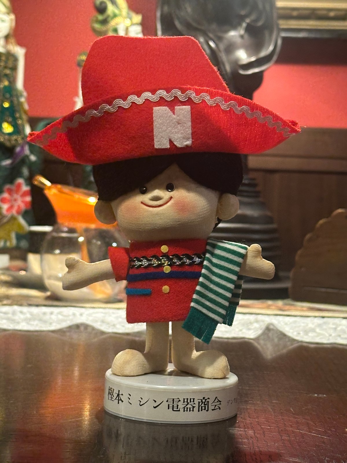 昭和レトロ ナショナル坊や 布製 メキシカンスタイル 赤 