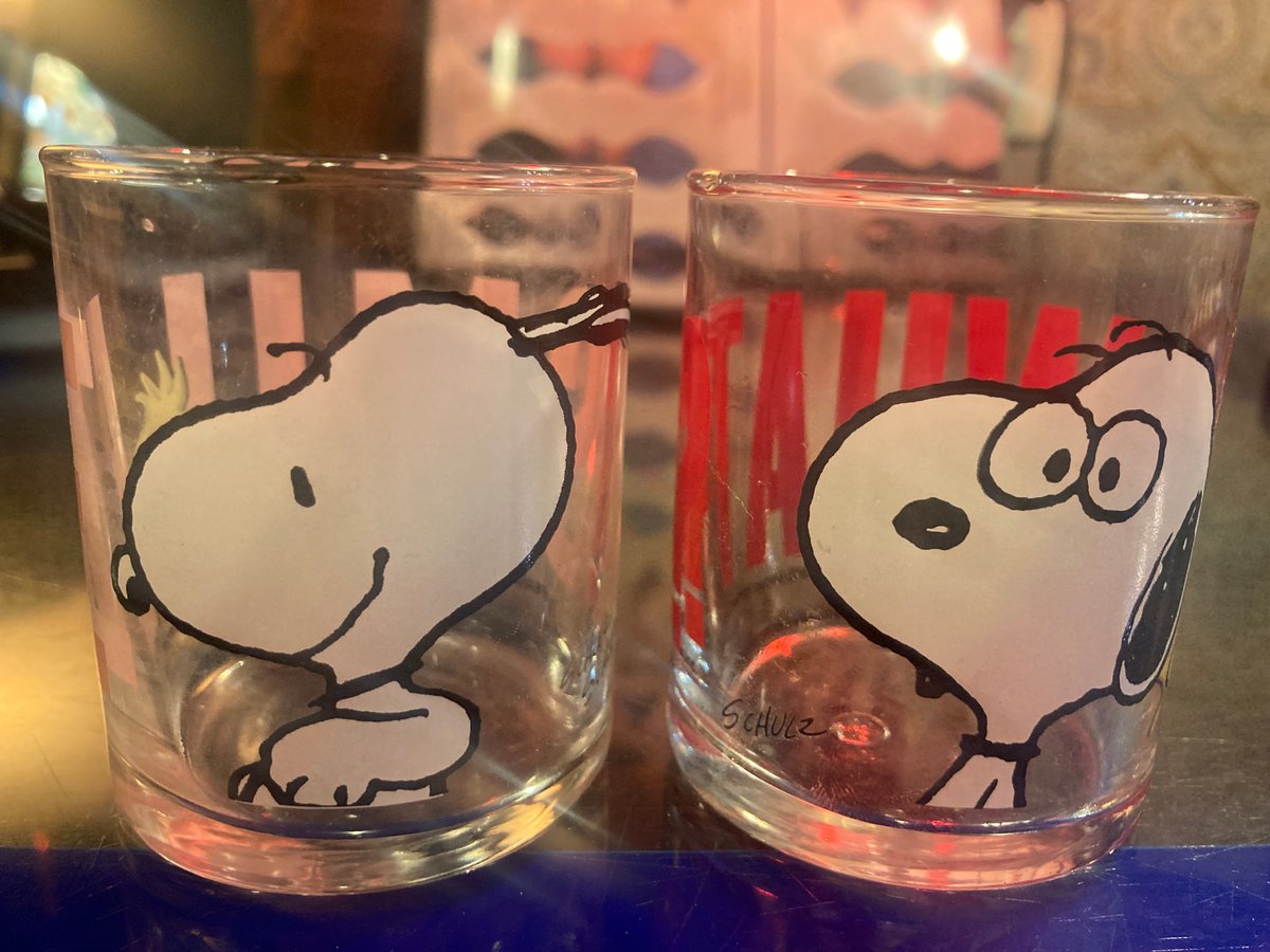 スヌーピー ガラス 器 レトロ アンティーク 佐々木ガラススヌーピーグラスセット5個入りセット | アンティーク家具
