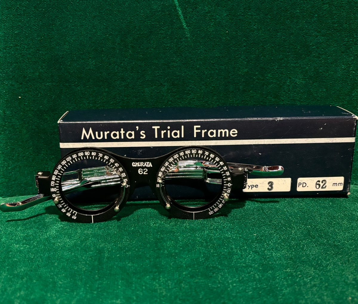 視力測定眼鏡 murata's trial frame type3 pd.62mm フレームの