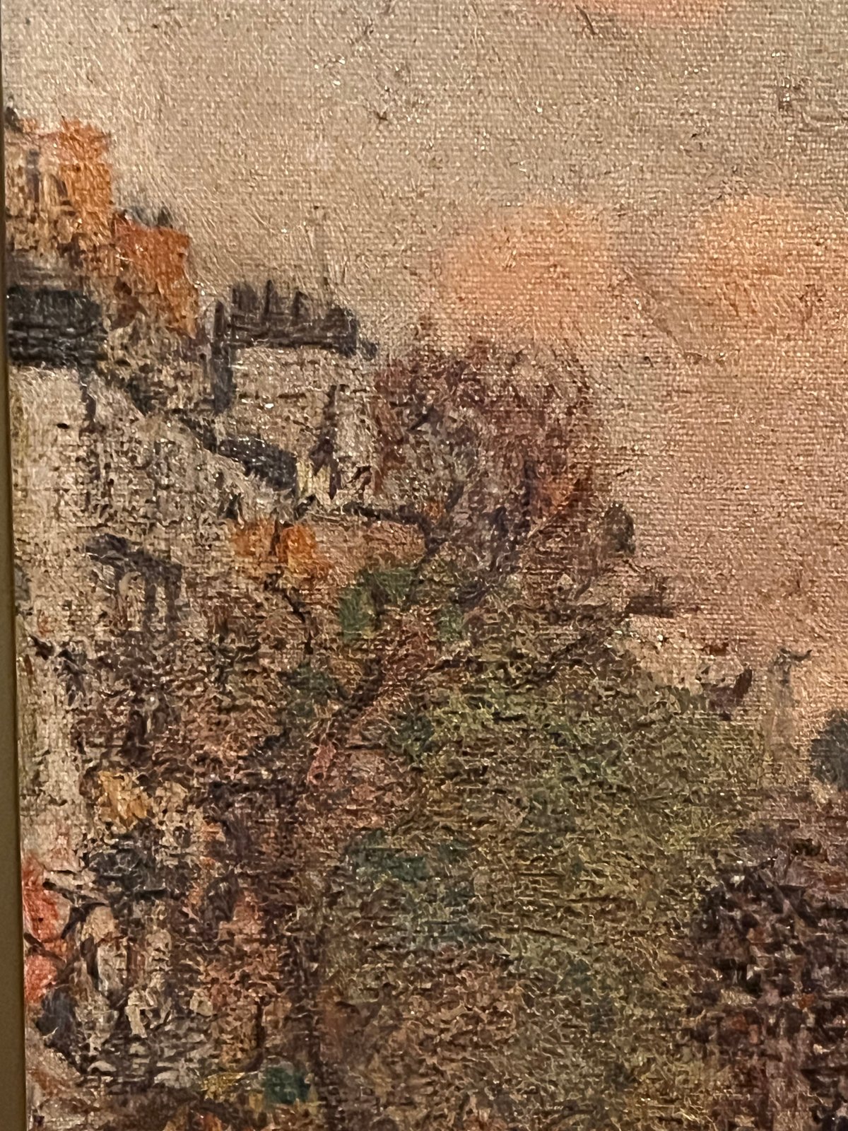 1897's ピサロ 油絵「モンマルトル大通り」 | アンティーク家具と喫茶