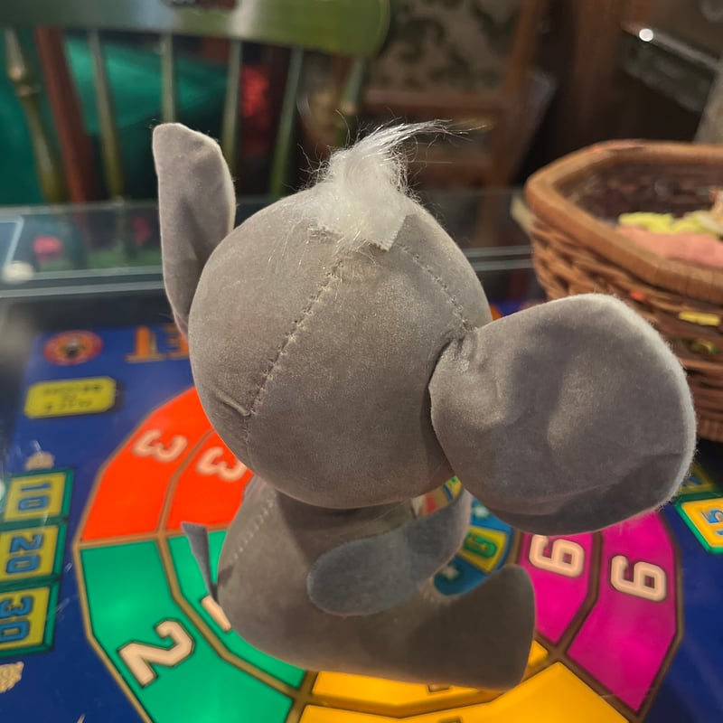 昭和のお人形 チーズを持ったねずみさん （グレー） | アンティーク