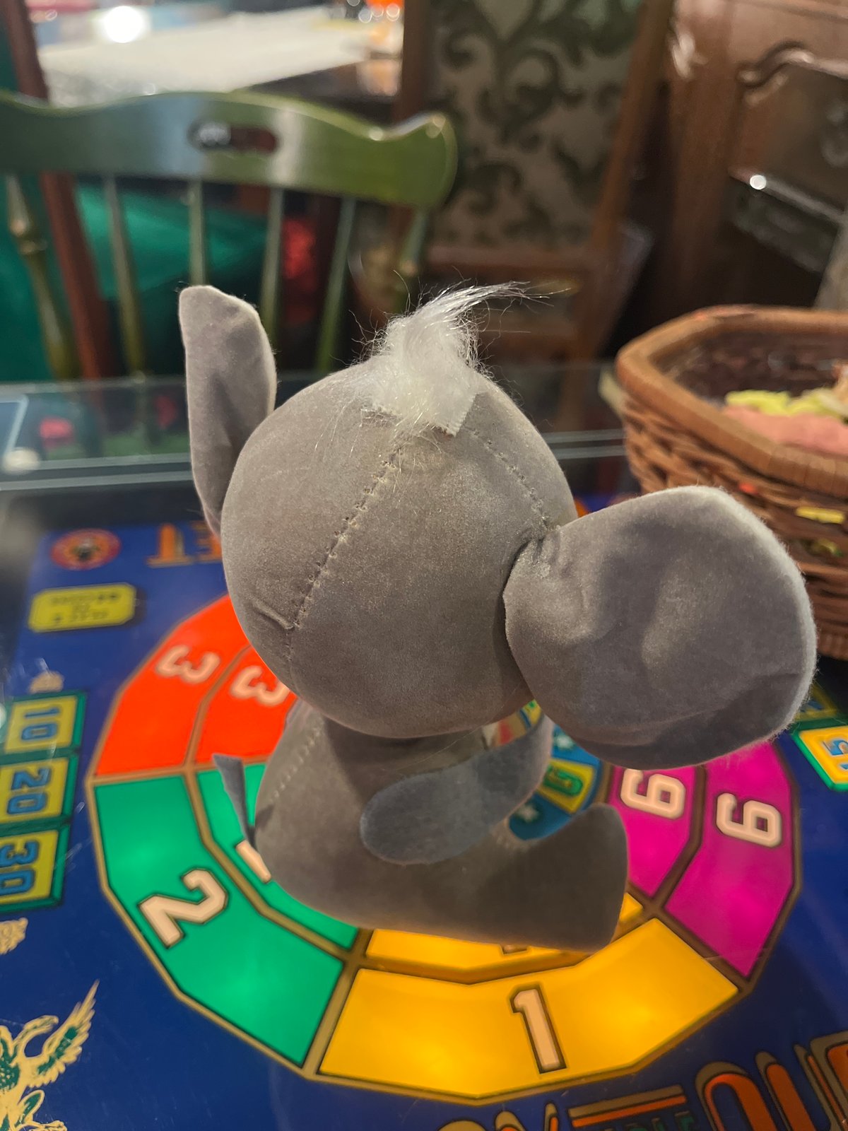 昭和のお人形 チーズを持ったねずみさん （グレー） | アンティーク