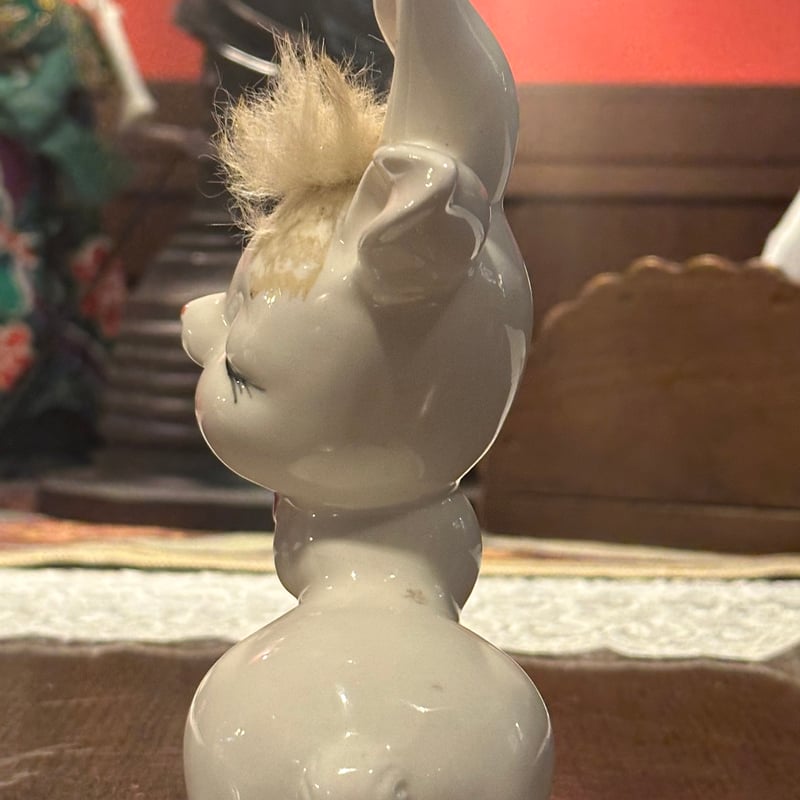 昭和レトロ 陶器 うさぎ ペア | アンティーク家具と喫茶