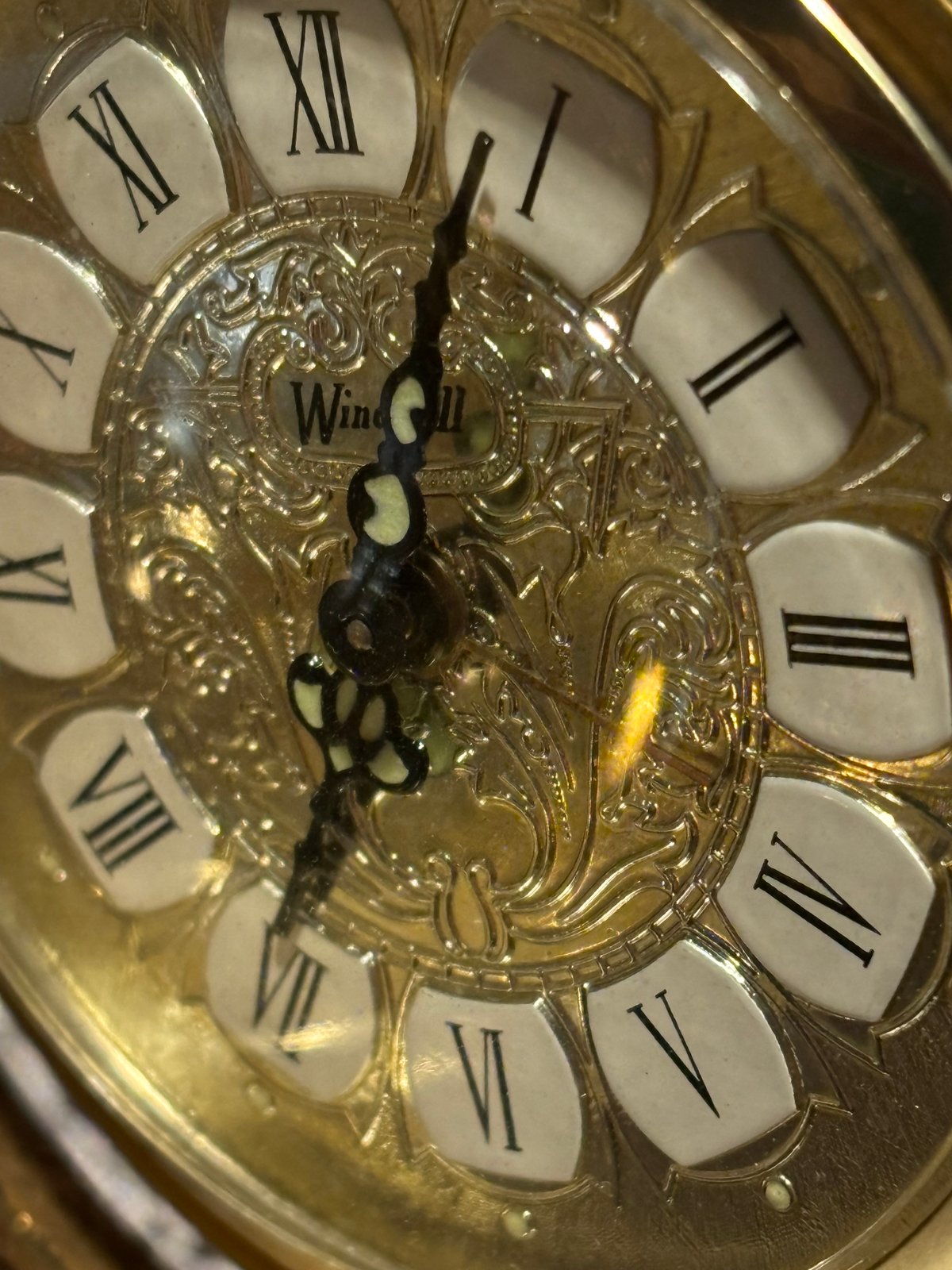 ジャンク] WINDMILL ウインドミル 地球儀型置時計 時計 アンティーク