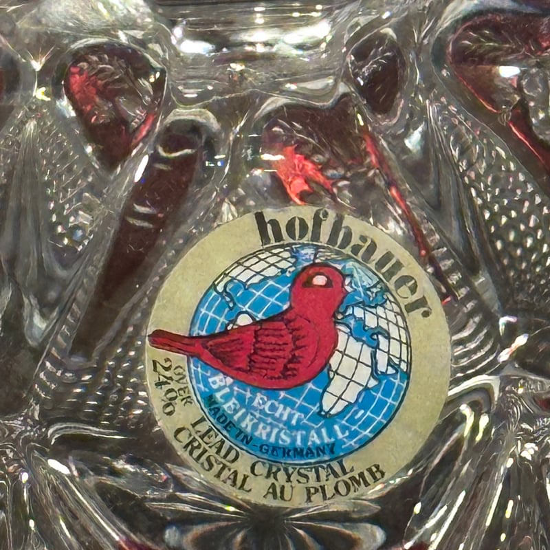 ホフバウアー（HOFBAUER) クリスタルキャンディポットドイツ製