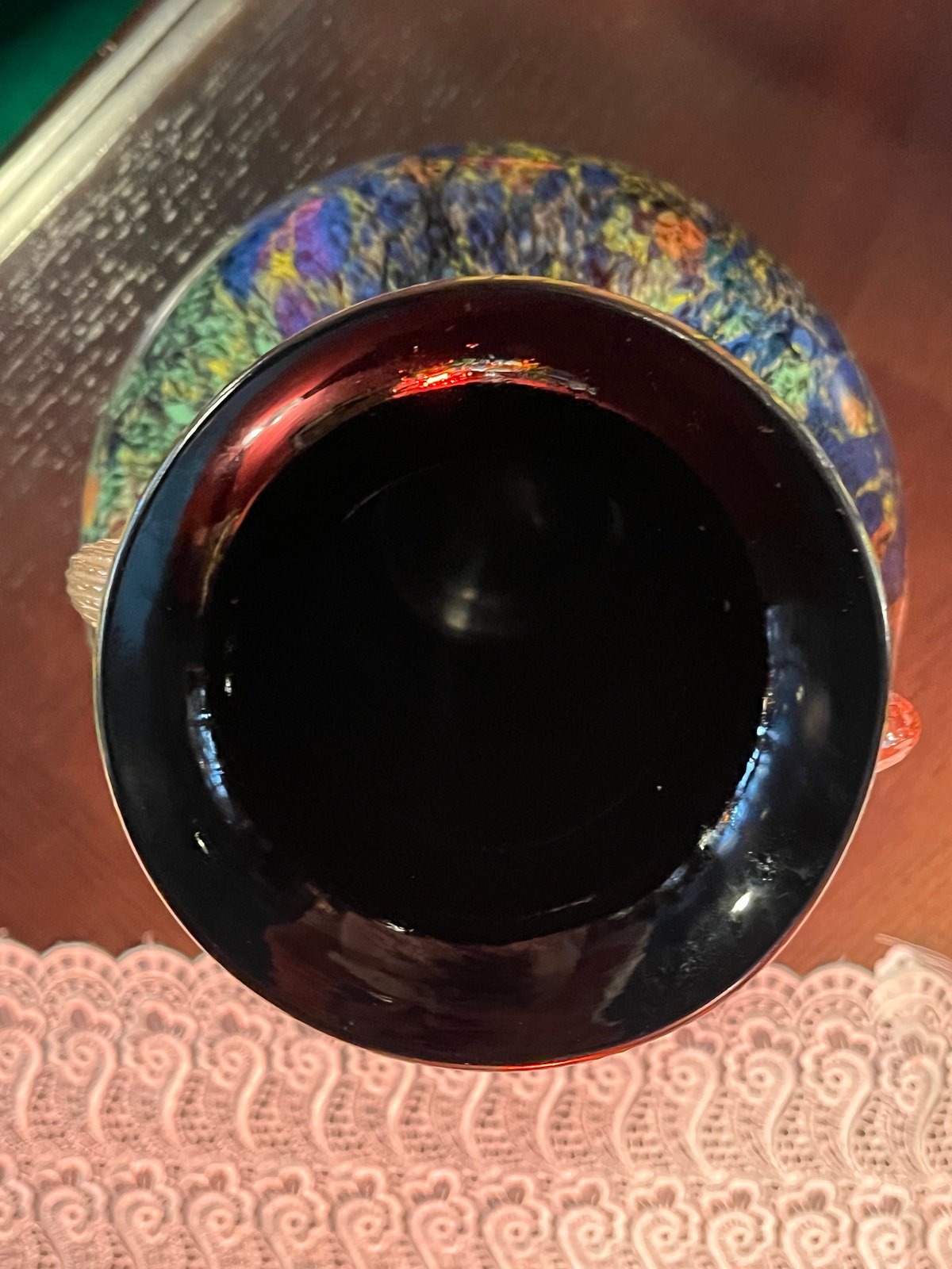 亀井ガラス ブラウン水鉢 球形 亀井ガラス ブラウン水鉢 球形