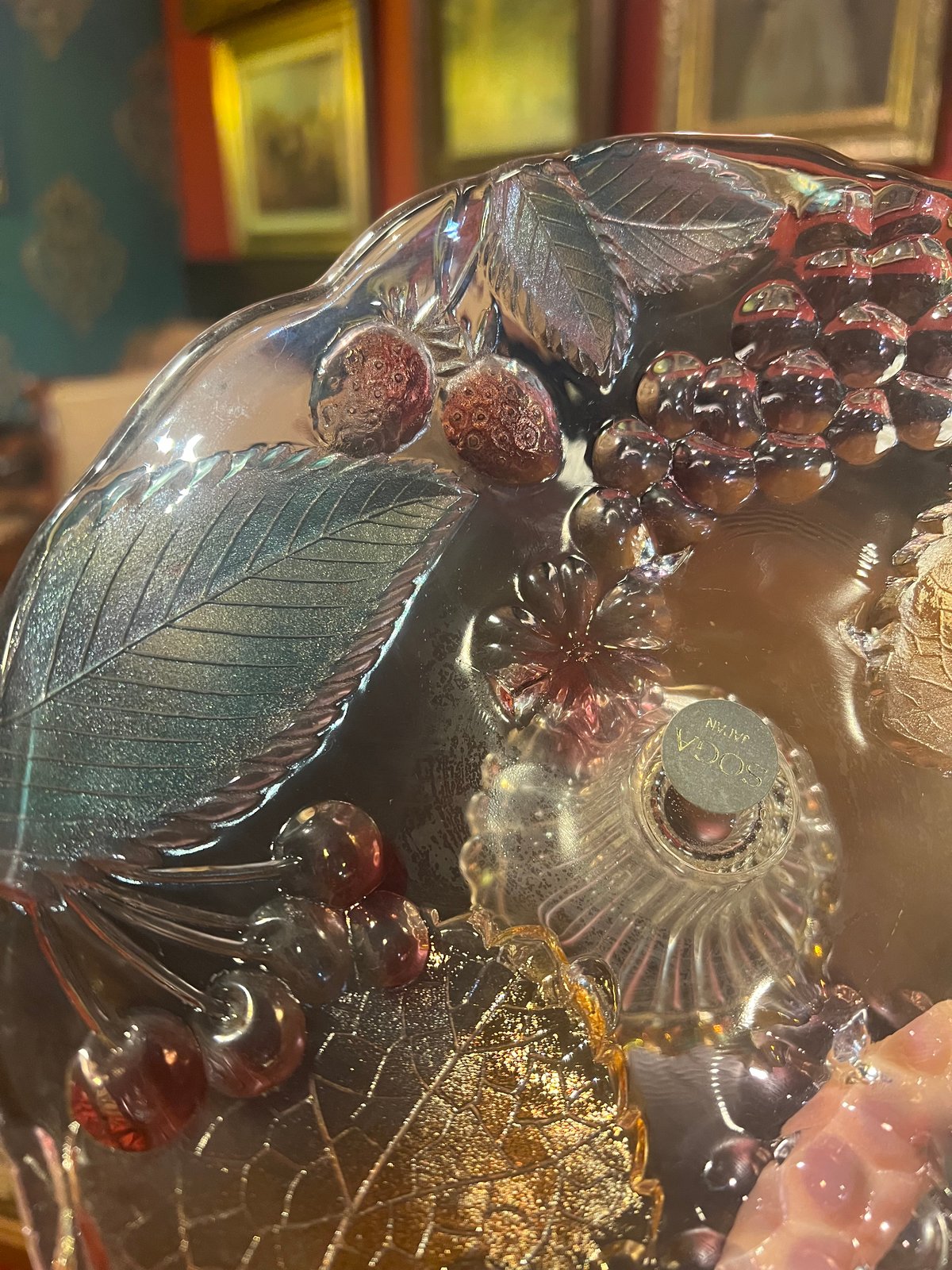 昭和レトロ】SOGA フルーツ柄ガラス皿 | アンティーク家具と喫茶