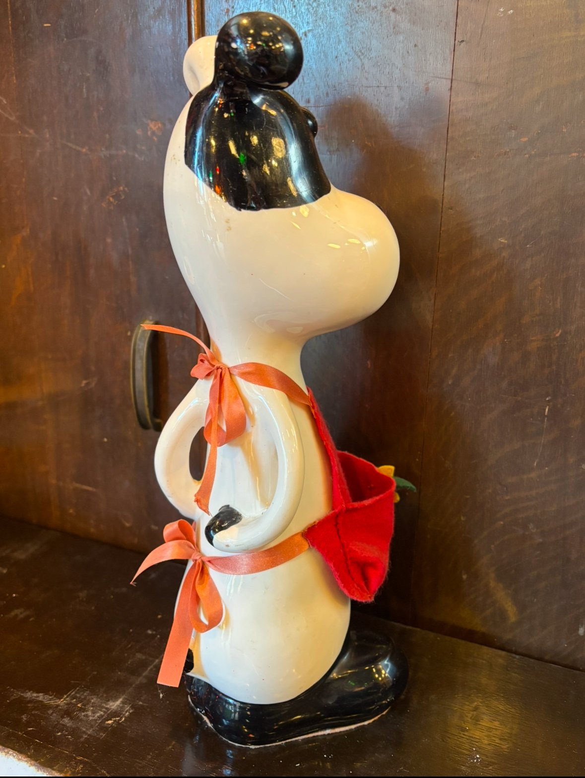 昭和レトロ　猫　靴べら立て 昭和レトロ】わんちゃんの陶器靴べら置き | アンティーク家具と喫茶