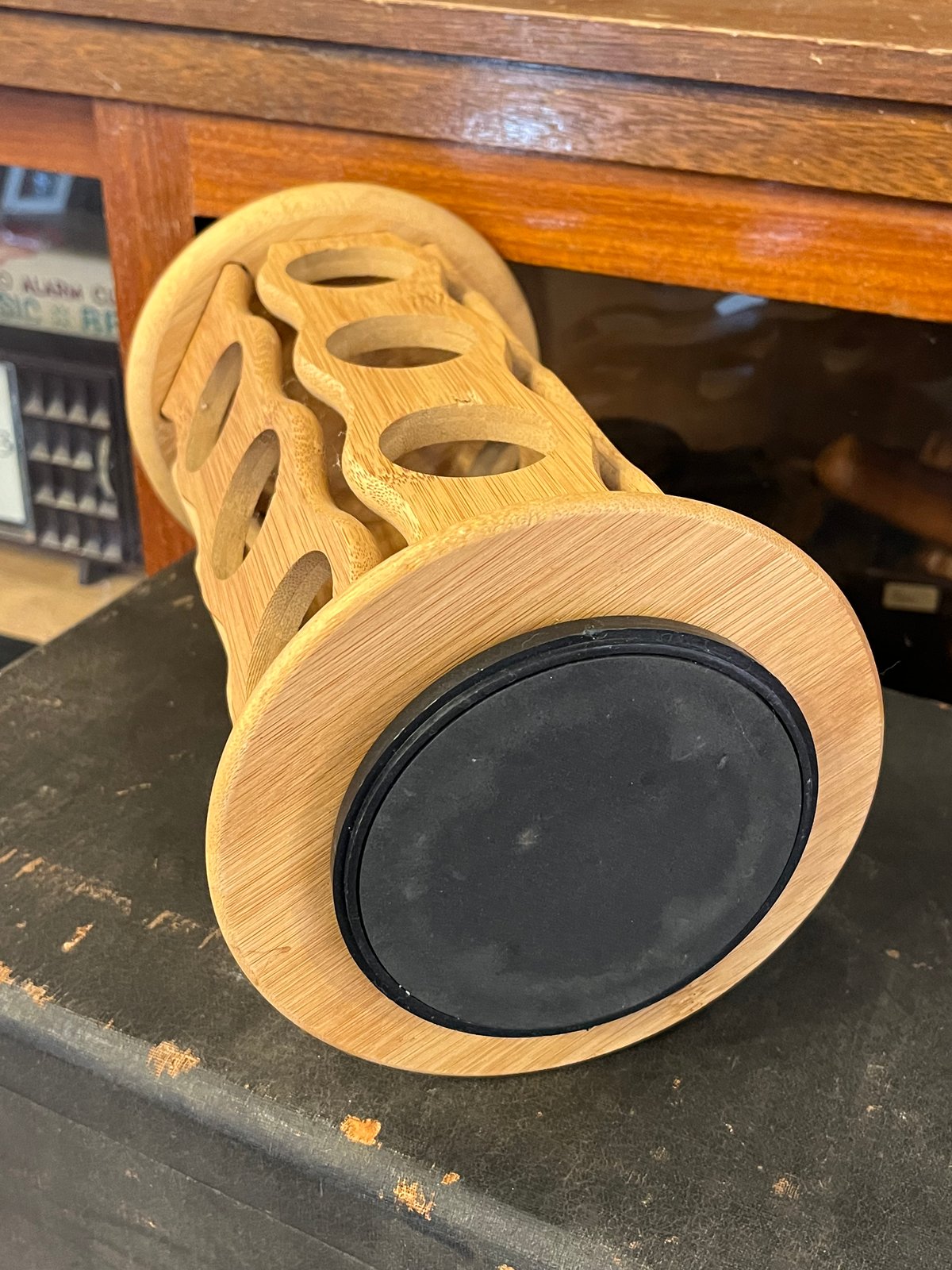 CAPITAL 回転式木製スパイスボトルホルダー アロマオイルホルダー