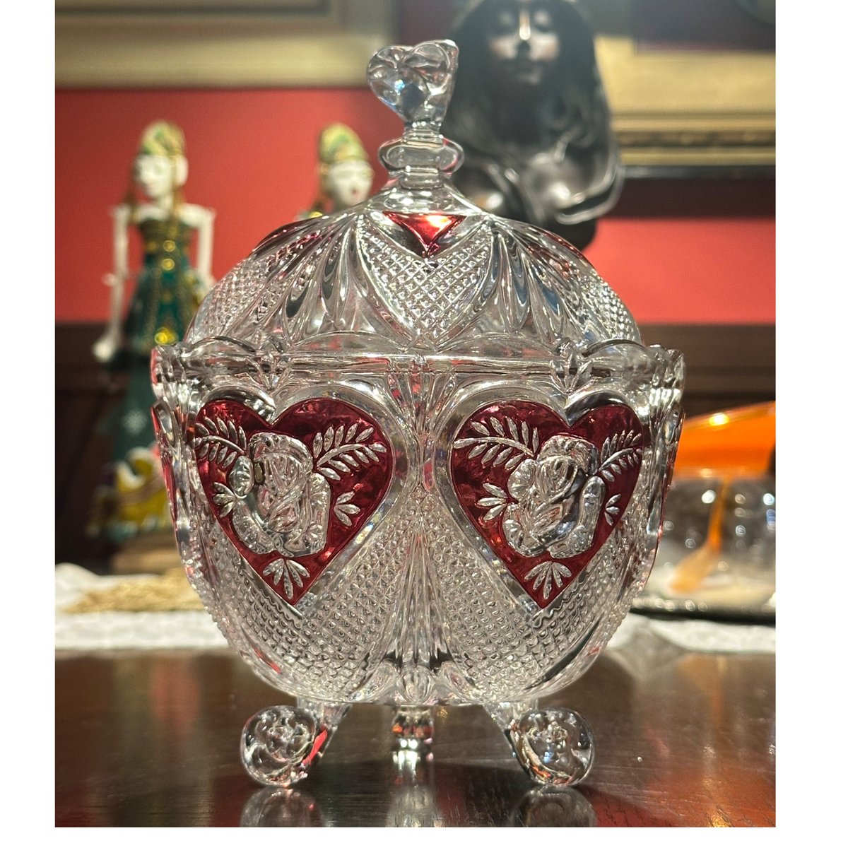 ホフバウアー（HOFBAUER) クリスタルキャンディポットドイツ製