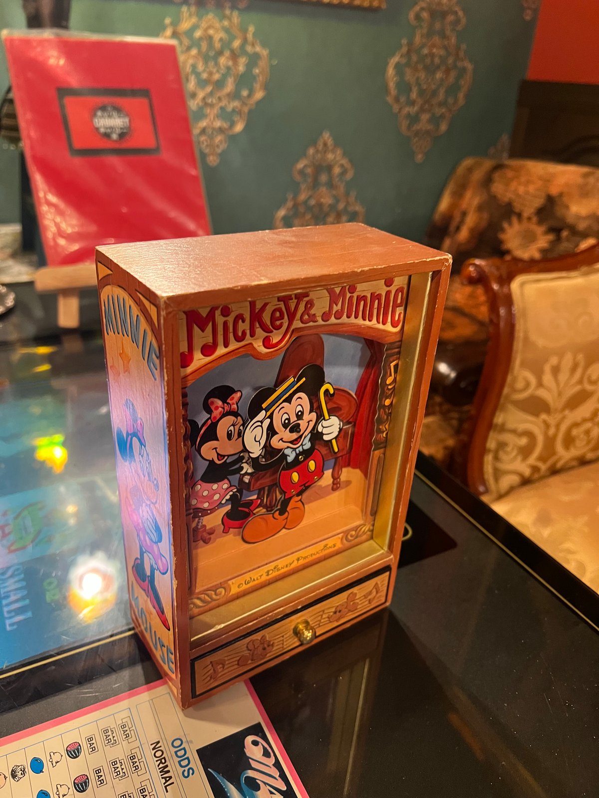 ミッキーマウス アンティークオルゴール ジャンク品】ミッキーマウスのオルゴール | アンティーク家具と喫茶