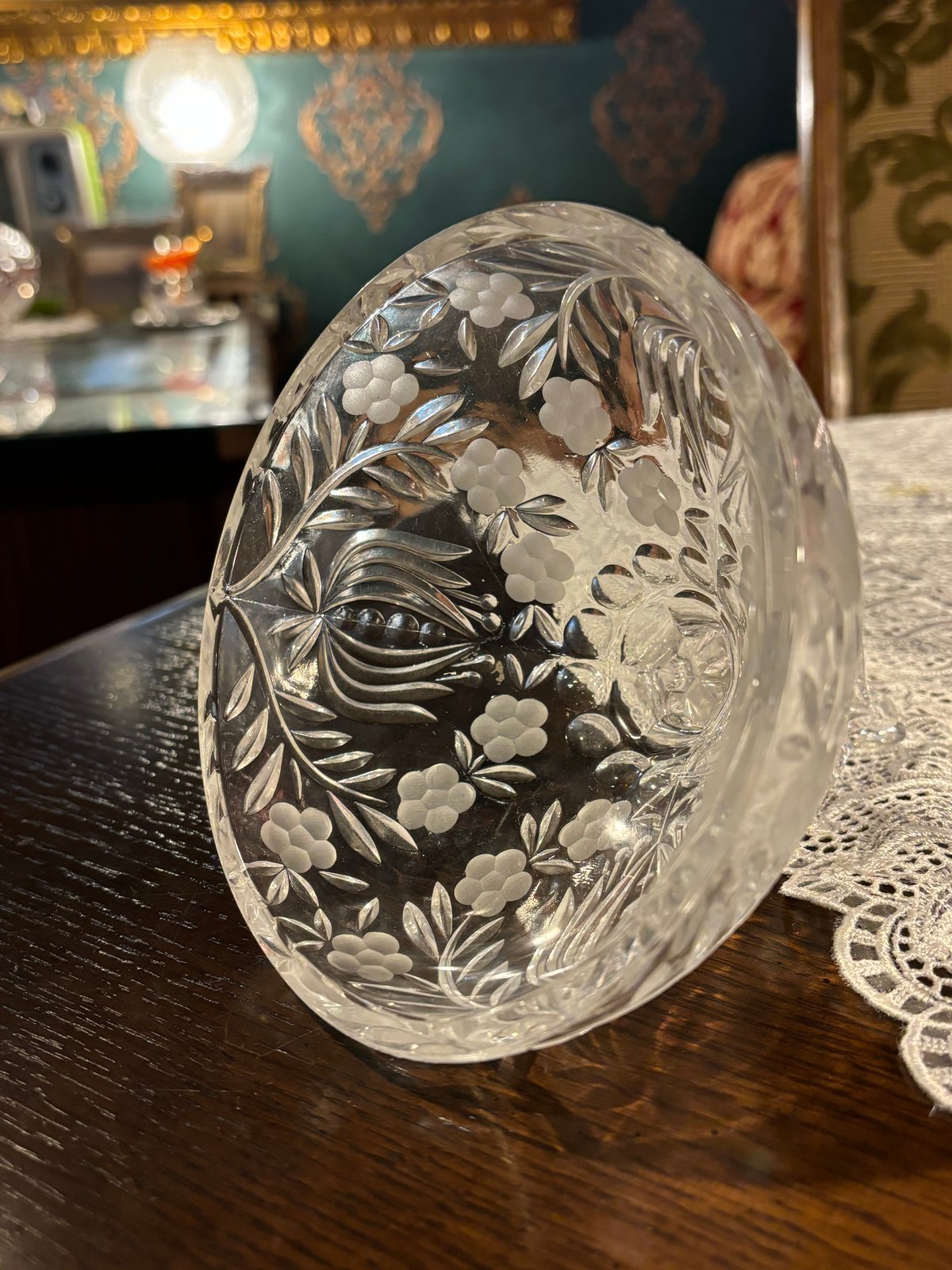 クリスタル キャンディポット | アンティーク家具と喫茶