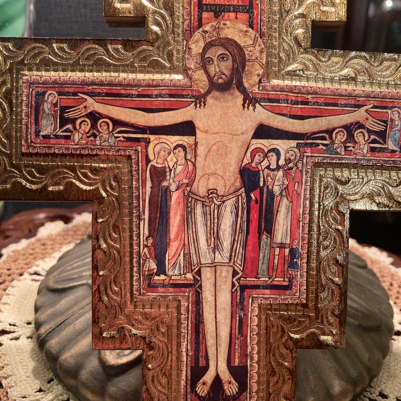 サン・ダミアーノの聖十字架壁掛け(木製) | アンティーク家具と喫茶