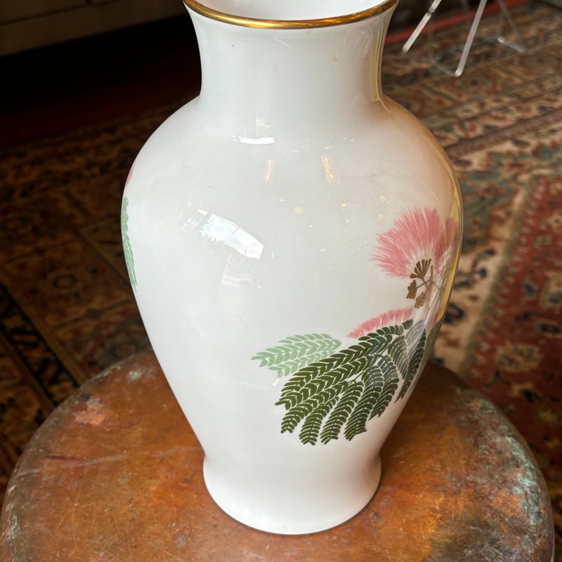 大倉陶園 OKURA ネムノキ 花瓶 | アンティーク家具と喫茶キャバレーの