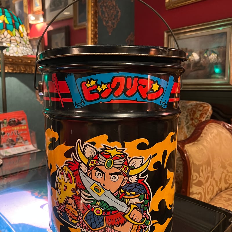 ロッテ☆ビックリマンチョコ☆スツール缶☆バケツ☆椅子☆昭和レトロ