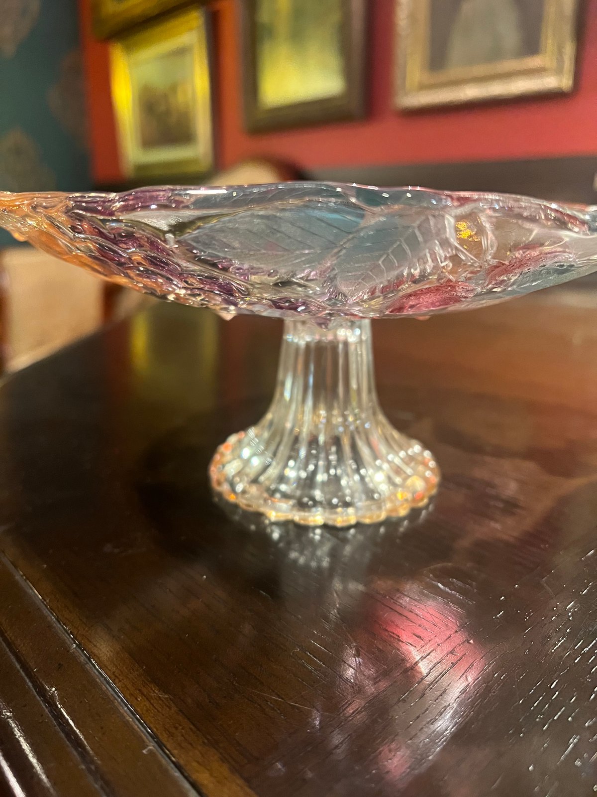 フルーツ皿　大皿　スタンド皿　ガラス工芸品 フルーツ皿 大皿 スタンド皿 ガラス工芸品