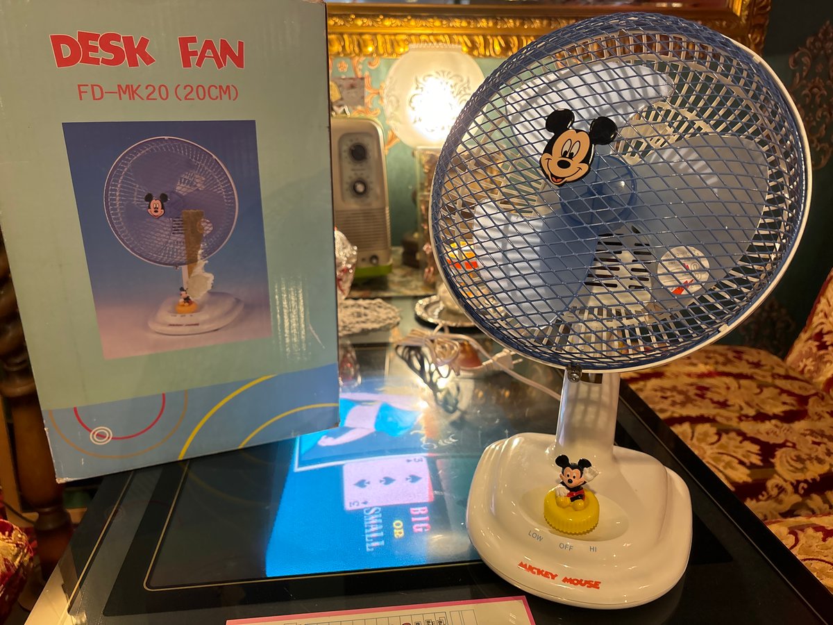 希少ミッキー&ミニー ヤシの木扇風機 超希少】ヤシの木扇風機ミッキーver