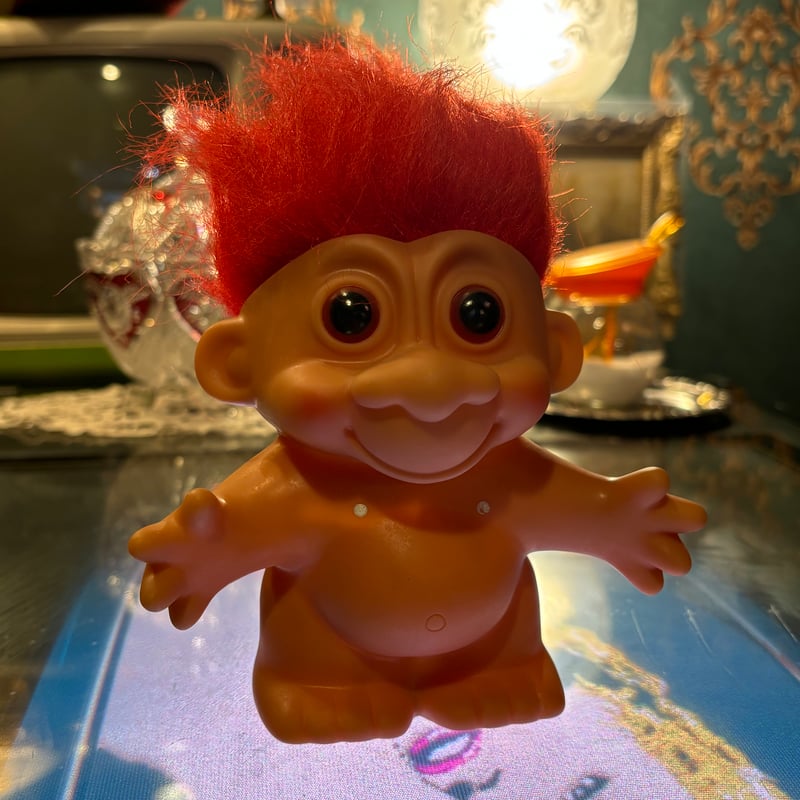 赤毛のトロール人形 別名トロル人形 貯金箱 | アンティーク家具と喫茶