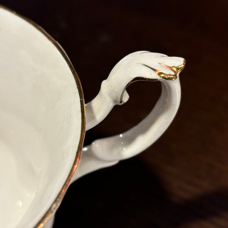 ROYAL ALBERT 廃盤 バイオレッタ カップ＆ソーサー 金彩 2客セット