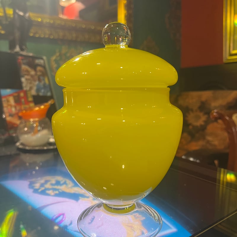 オマタのドロップス・蓋付きキャンディポット・アンティーク　☆ 蓋付きキャンディポット | アンティーク家具と喫茶キャバレーのネット