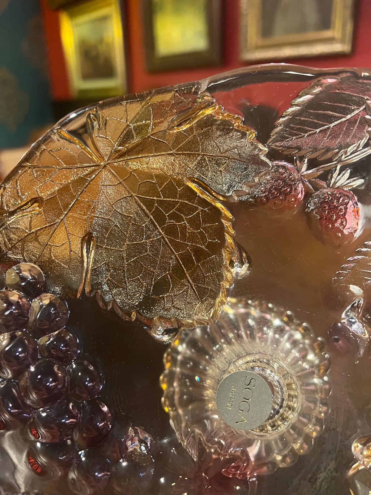 昭和レトロ】SOGA フルーツ柄ガラス皿 | アンティーク家具と喫茶