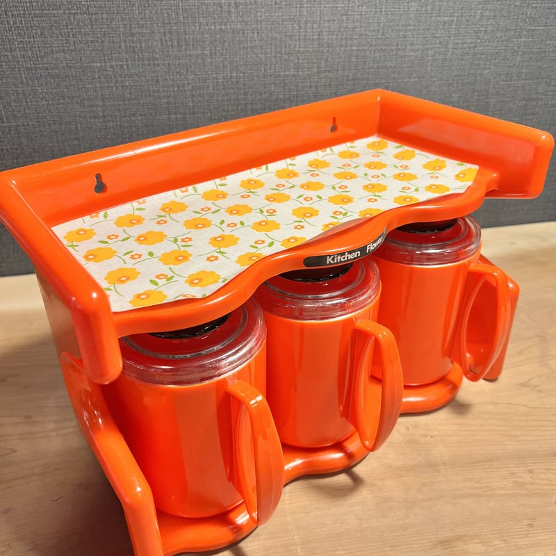 キッチンフラワー 3連調味料ラック | アンティーク家具と喫茶