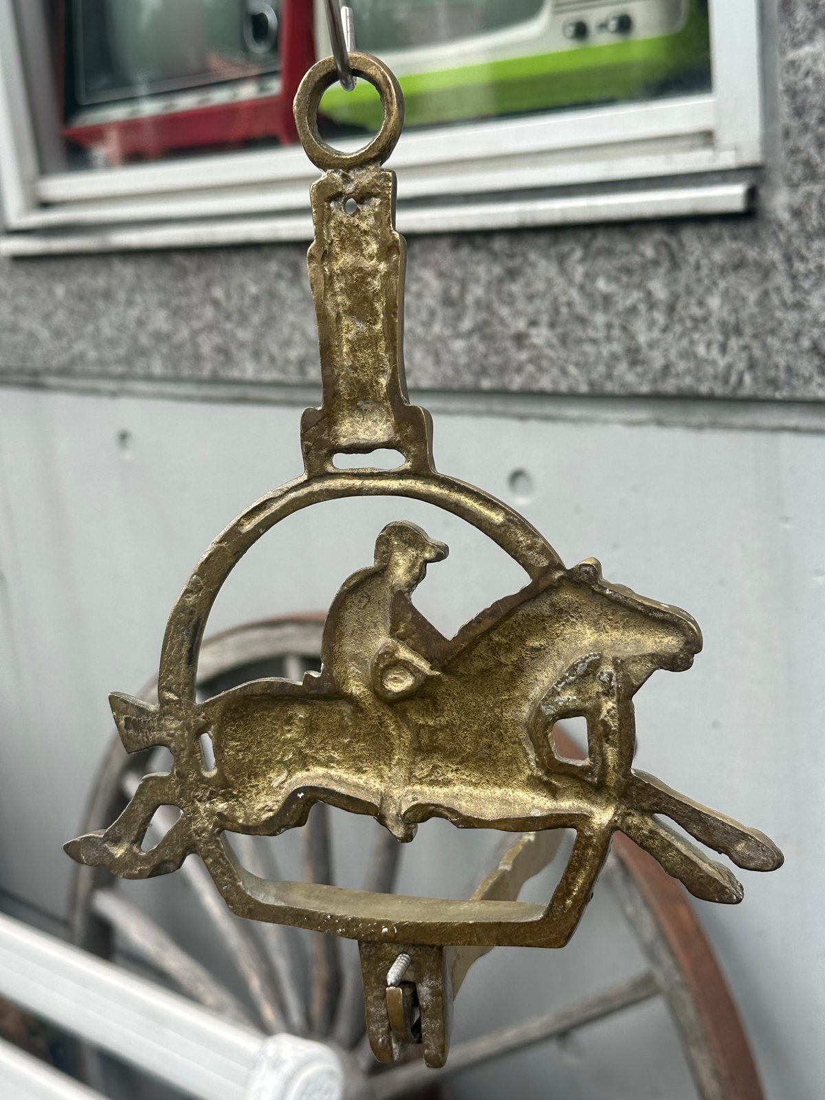 アンティーク 真鍮 馬と騎乗者 フック | アンティーク家具と喫茶