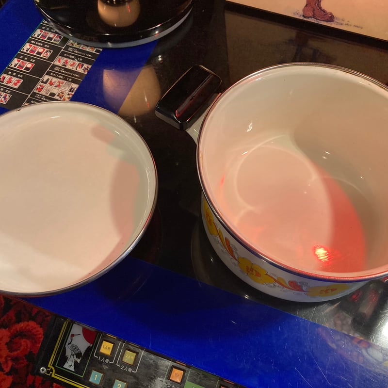 昭和レトロな花柄ホーロー両手鍋 | アンティーク家具と喫茶キャバレー