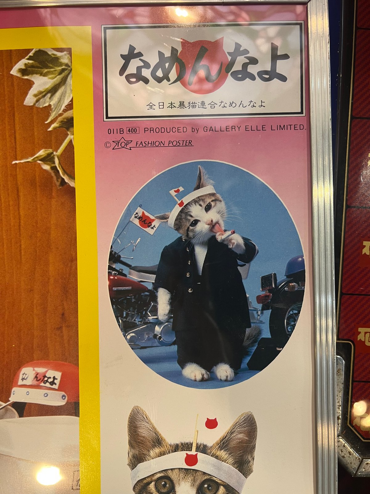 なめ猫 なめんなよ ポスター 4種 当時物 現状品 希少品 レトロ なめ猫 なめんなよ ポスター 4種 当時物 現状品 希少品 レトロ