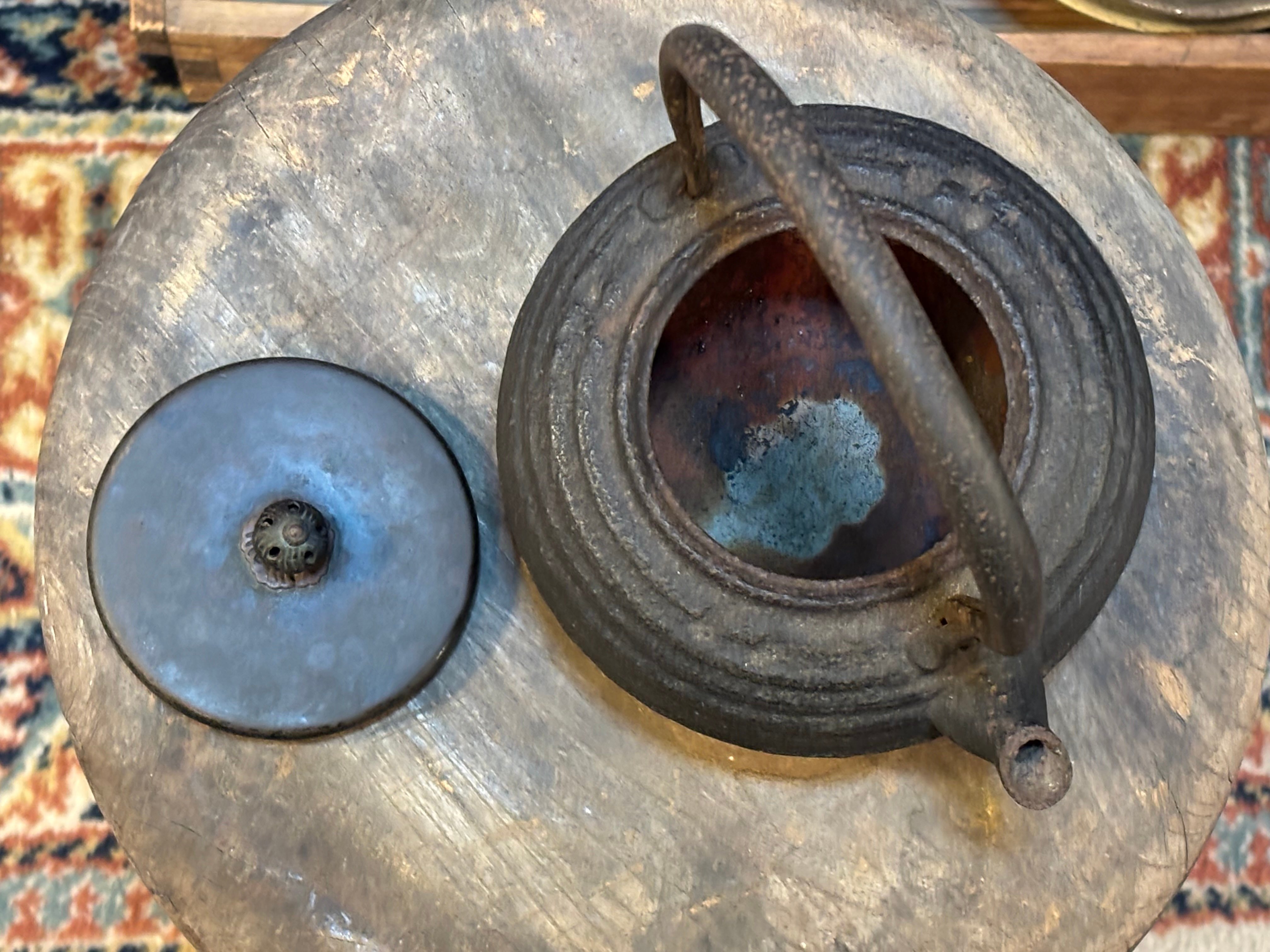明治-大正】骨董品 土器式 京鉄瓶 | アンティーク家具と喫茶キャバレー