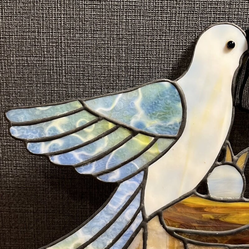 ステンドグラス壁掛け時計（動作確認済） | アンティーク家具と喫茶