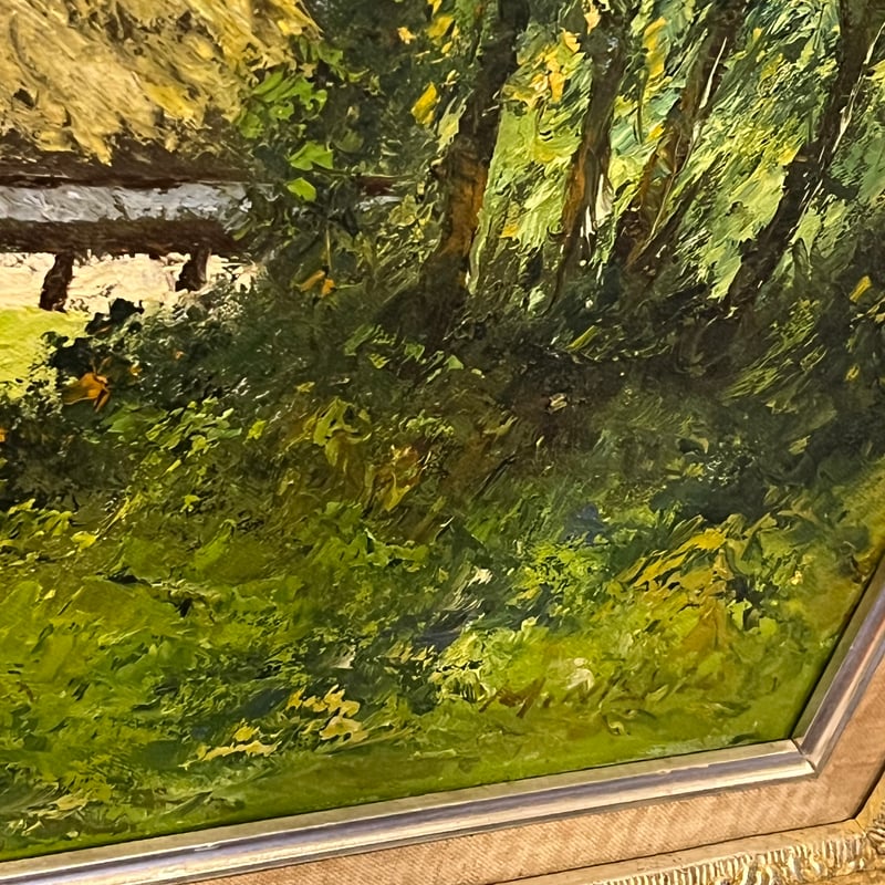 アンティーク高級額縁の油絵 風景画 古民家 | アンティーク家具 アンティーク高級額縁の油絵 風景画 古民家 | アンティーク家具