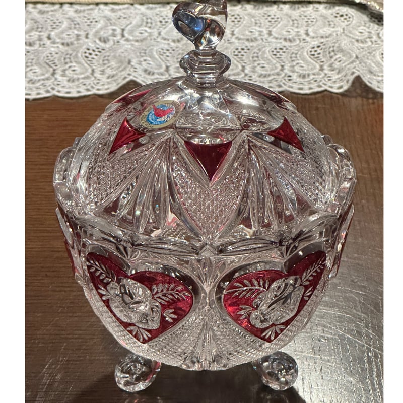 ホフバウアー（HOFBAUER) クリスタルキャンディポットドイツ製