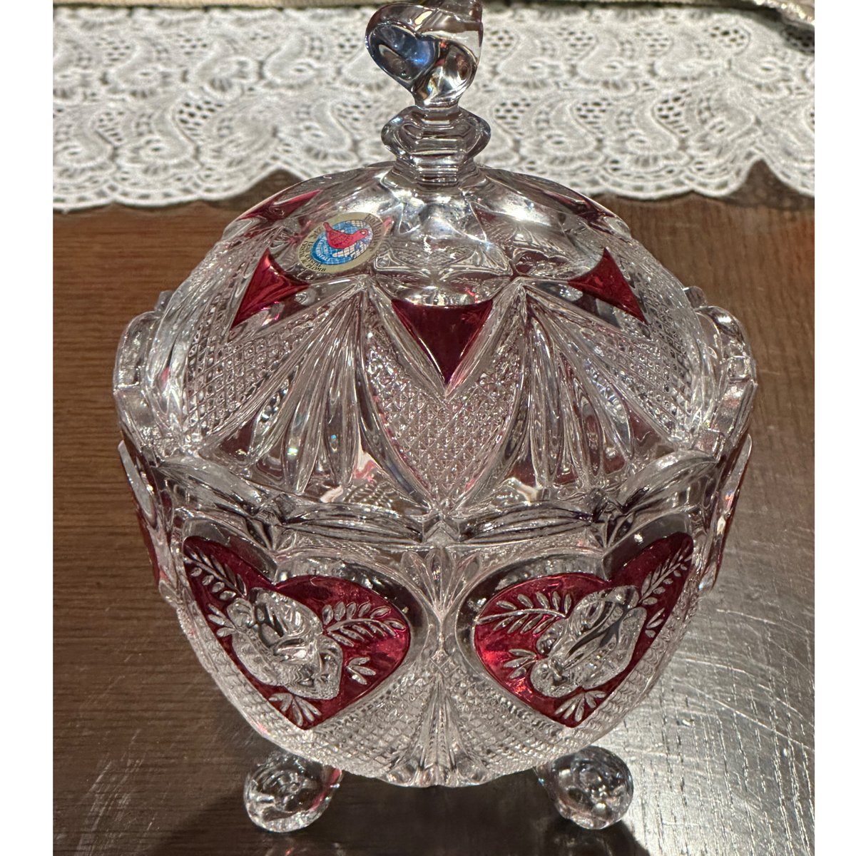 ホフバウアー（HOFBAUER) クリスタルキャンディポットドイツ製