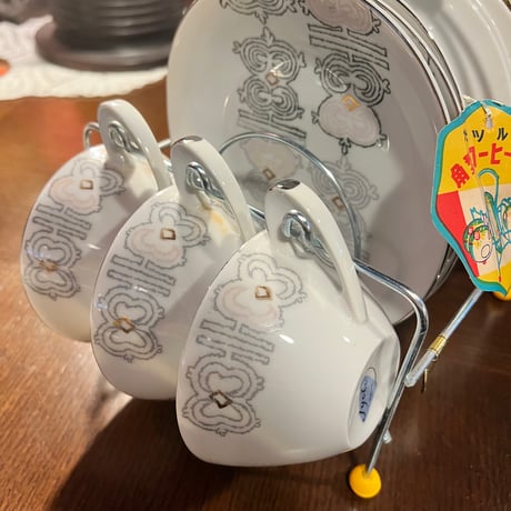 コーヒーラック　カップ&ソーサー6客セット