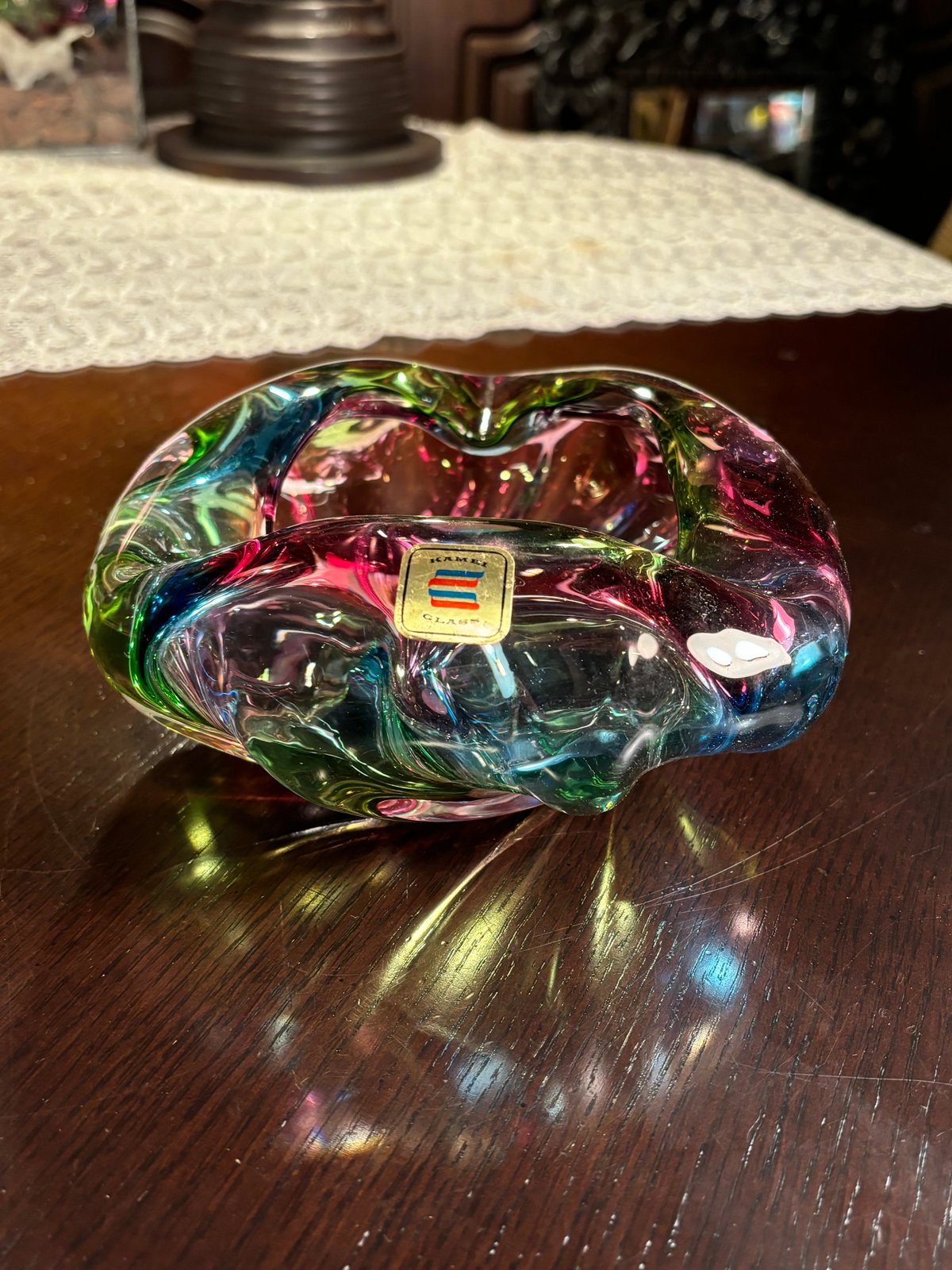 カメイグラス KAMEI GLASS 花瓶&灰皿セット 箱付き | アンティーク家具