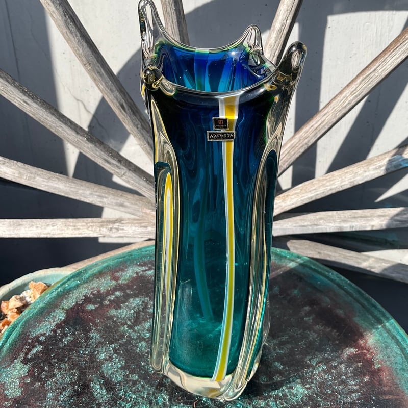 日本製 フラワーベース ハンドクラフト マルティグラス | アンティーク