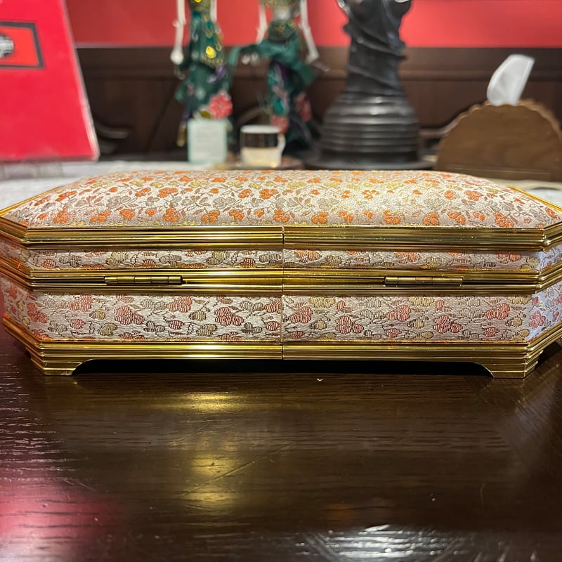 レトロな小花柄のジュエリーボックス | アンティーク家具と喫茶