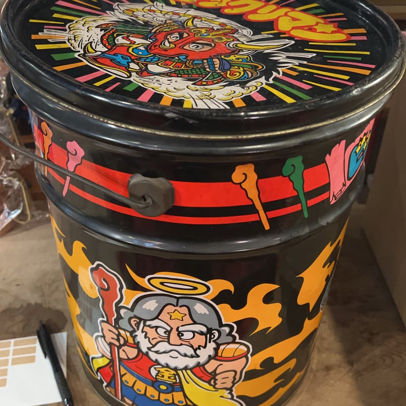 昭和レトロ】当時物！ビックリマンチョコのペール缶 | アンティーク