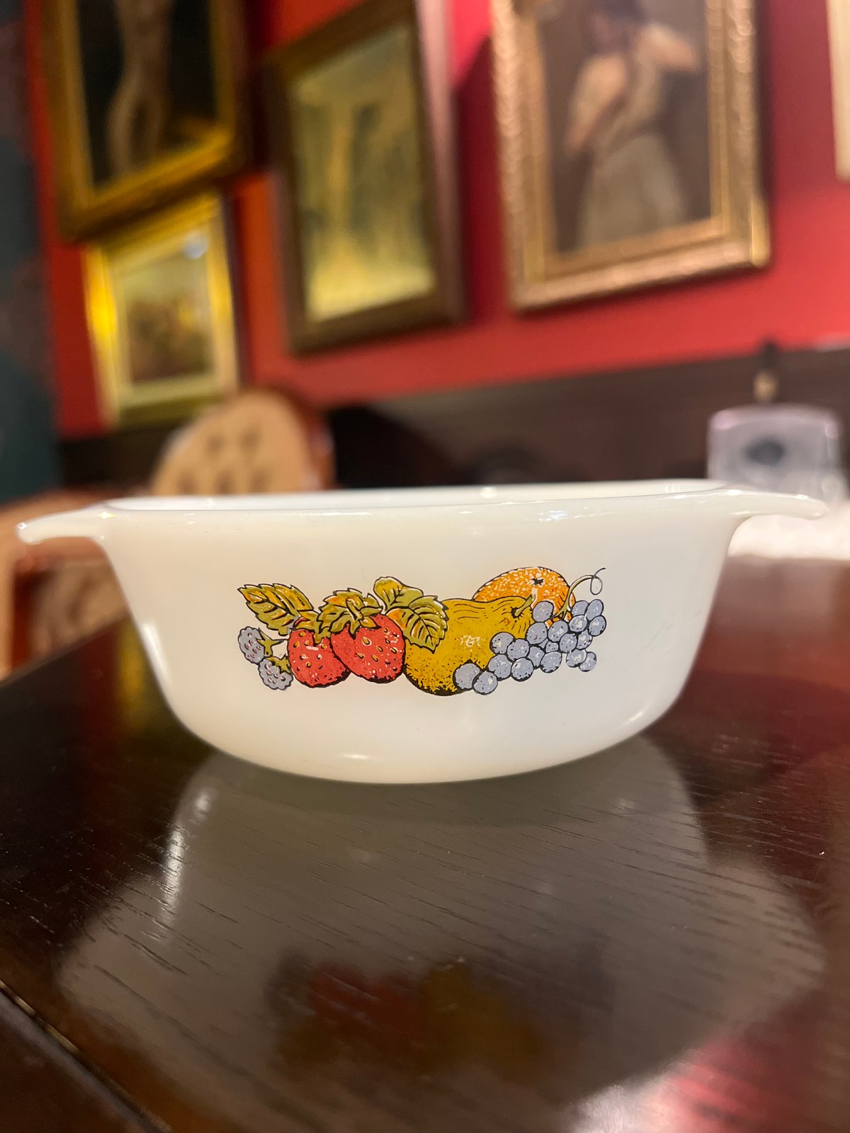 ファイヤーキング　果物　 5個セット　ワンハンドルキャセロール Fire Kingファイヤーキング ネイチャーズバウンティ フルーツ柄