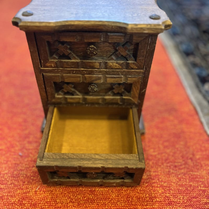 木製 三段小物入れ 小引き出し 小箪笥 | アンティーク家具と喫茶